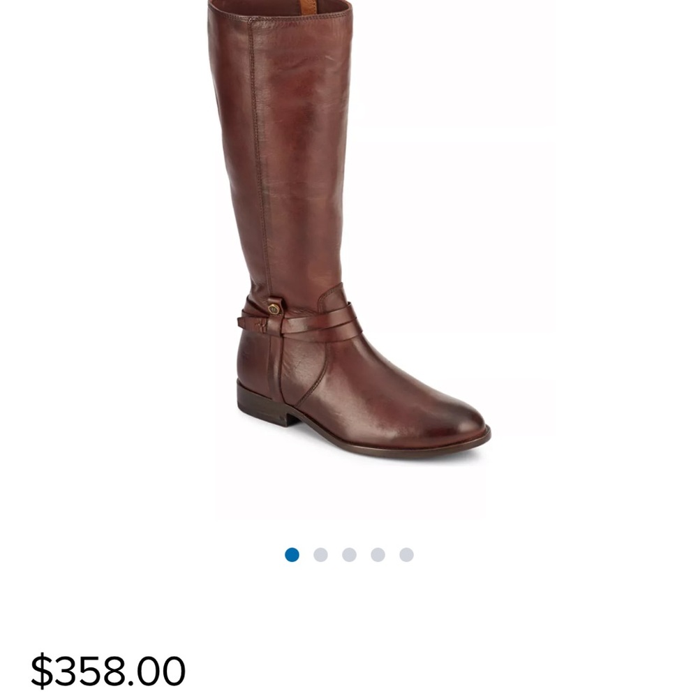 Frye Melissa belted tall in redwood - Brown Leather Knee-High Boots